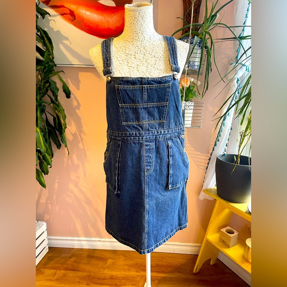 Vintage 90’s Denim Overall Dress